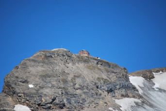 unser Ziel Oberwalderhütte (2.973m) am Großen Burgstall (2.968m)