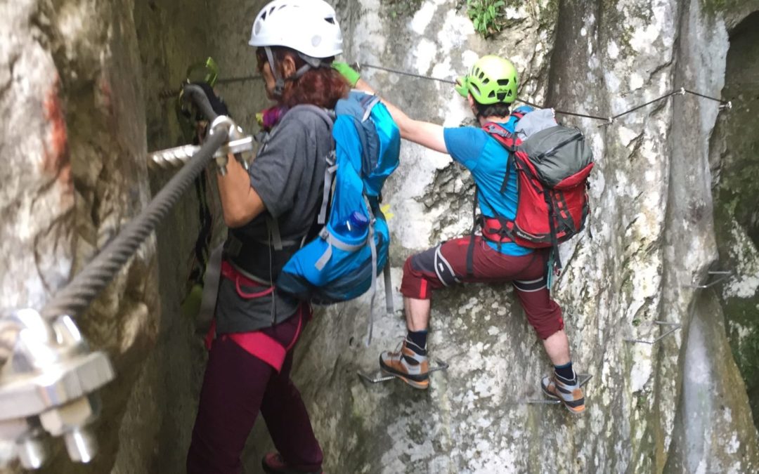 Ferrata Rio Sallagoni Klettersteig (C) Drena, Gardasee, Italien